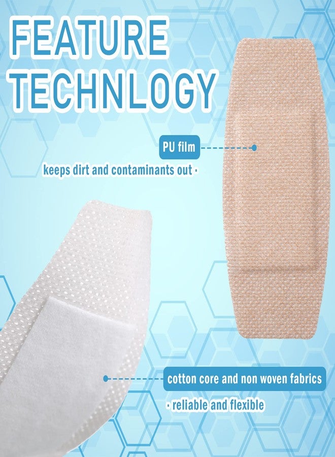 Funtery 60 Pcs Large Sensitive Skin Bandages Silicone Adhesive Bandages Bulk Elderly Painless Removal Silicone Wrappings for Sensitive Fragile Skin Delicate Wounds 3.9 x 2 in - Image 5